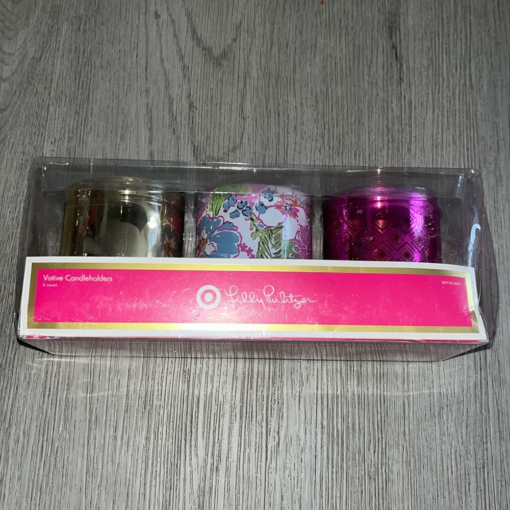 NWOT Lilly Pulitzer Votive Candleholders set of three